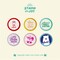 Stamp Enjoy - Self-Ink Flash Stamp Set, Multicolor Teacher Stamps, Office Stationery Stamps, Pre-Inked (Celebration Set)